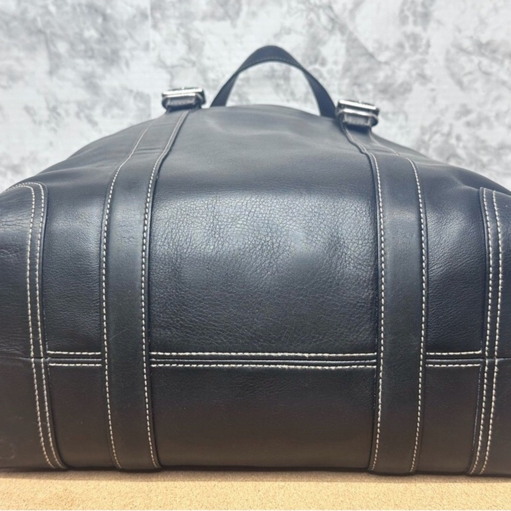 Coach Vintage Hampton Large Black Leather Tote Bag H051-6491 - Picture 4 of 8